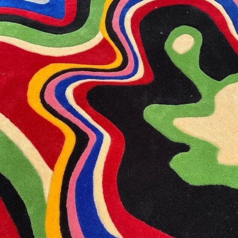 Tapete de área Franky tufado à mão 100% lã pura para hall cozinha sala tapetes - Imagem 2 de 3