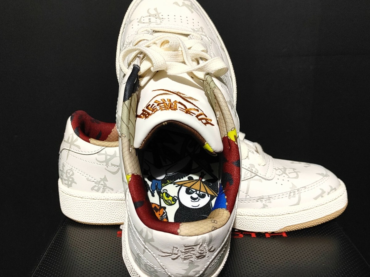 Reebok Club C 85 Kung Fu panda Shoes White Chinese Calligraphy Men\'s Size 10‎ Reebok Kung Fu Panda x Club C 85 Chinese Calligraphy | eBay main image 4