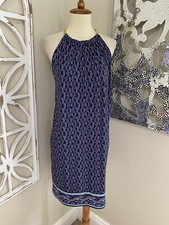 MICHAEL KORS medium PRINTED STRETCH CHAIN STRAPS SLEEVELESS SHIFT DRESS