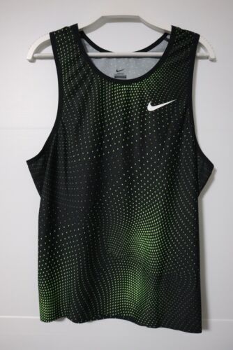 Nike women's black/green gym top size L