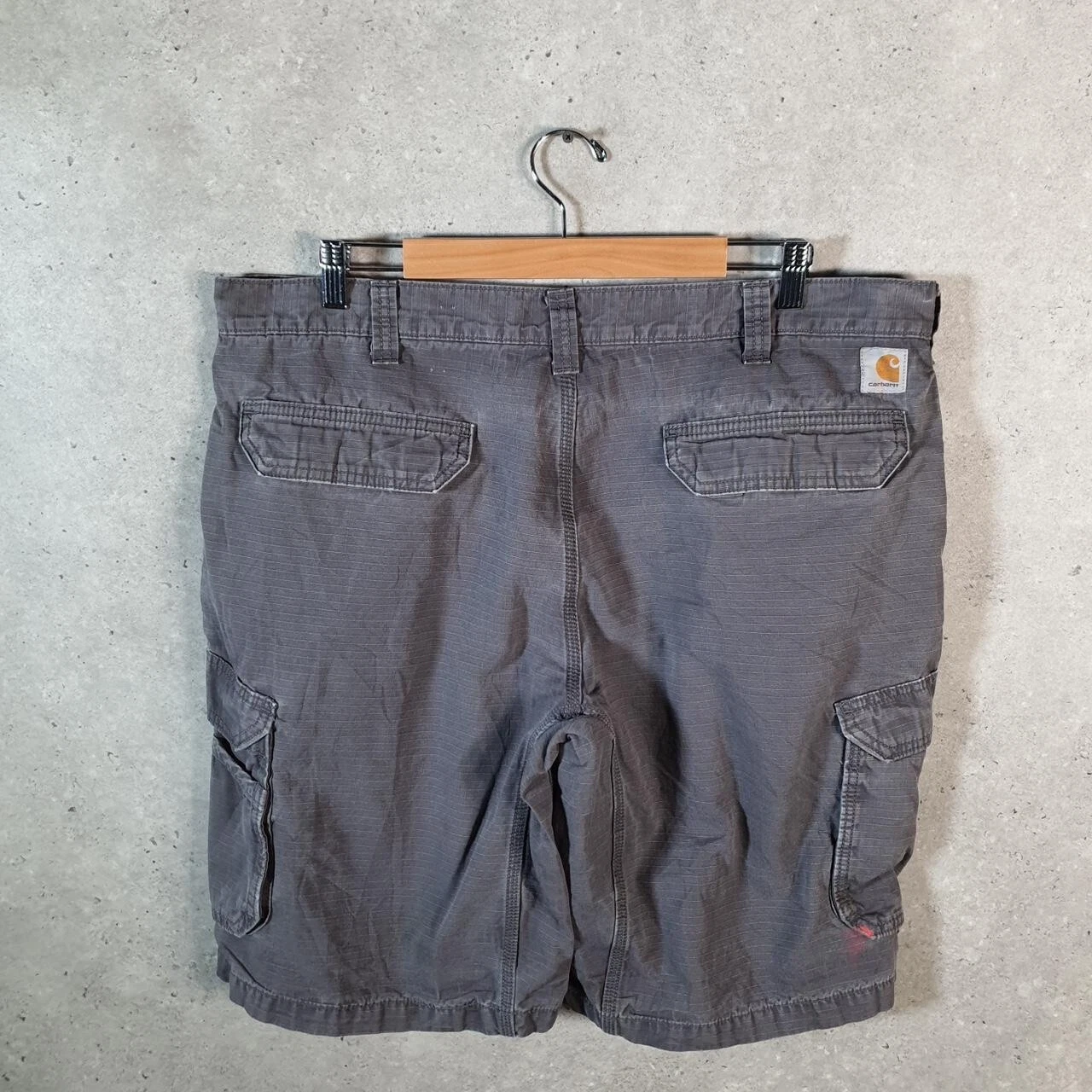 Vintage Carhartt Baggy Carpenter Shorts Jorts Cargo Men’s W40 Grey Relaxed Fit