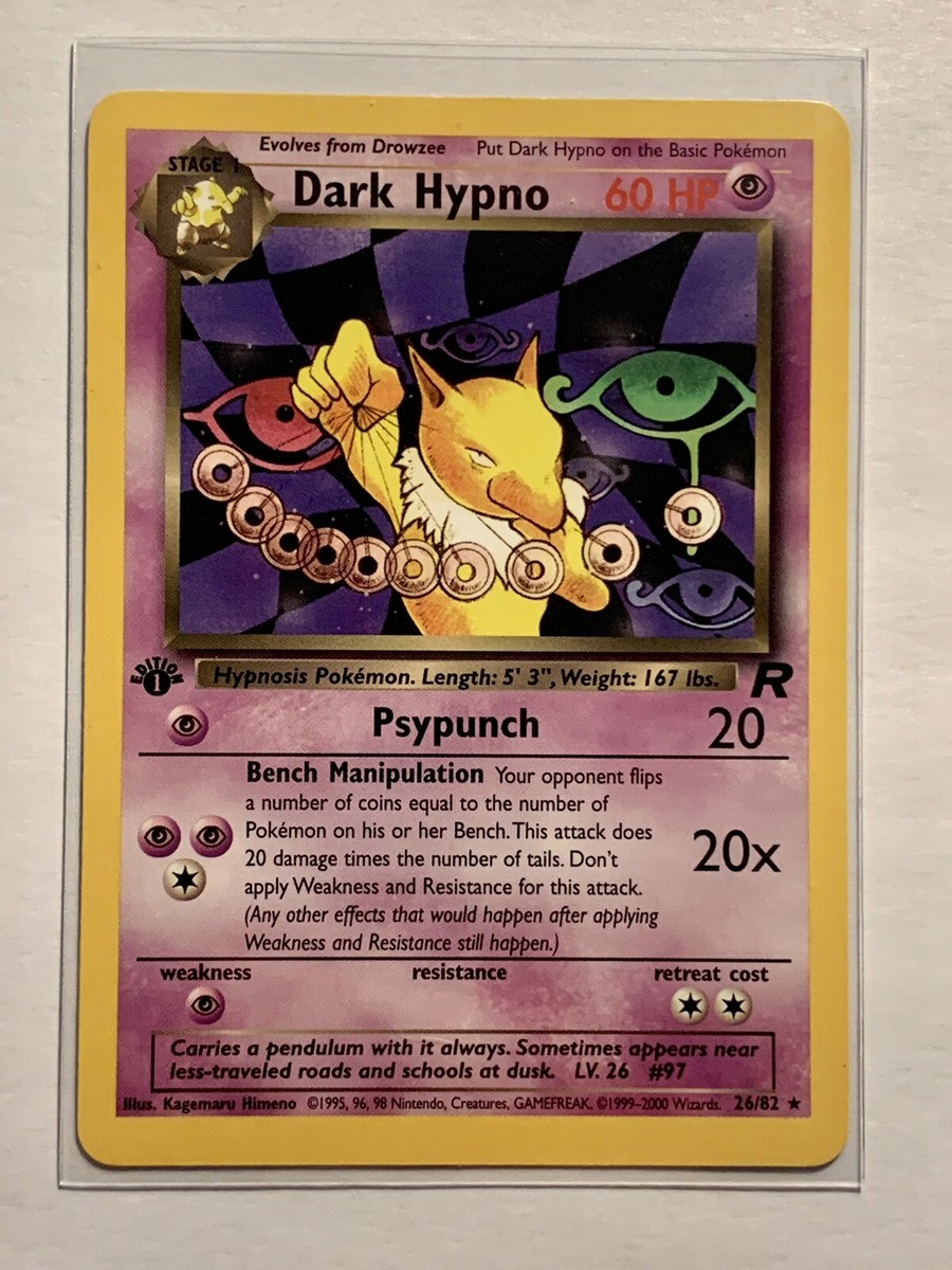 dark hypno pokemon card value DARK HYPNO Pokemon Card - 1st Edition - Team Rocket - 26/82 - WOTC