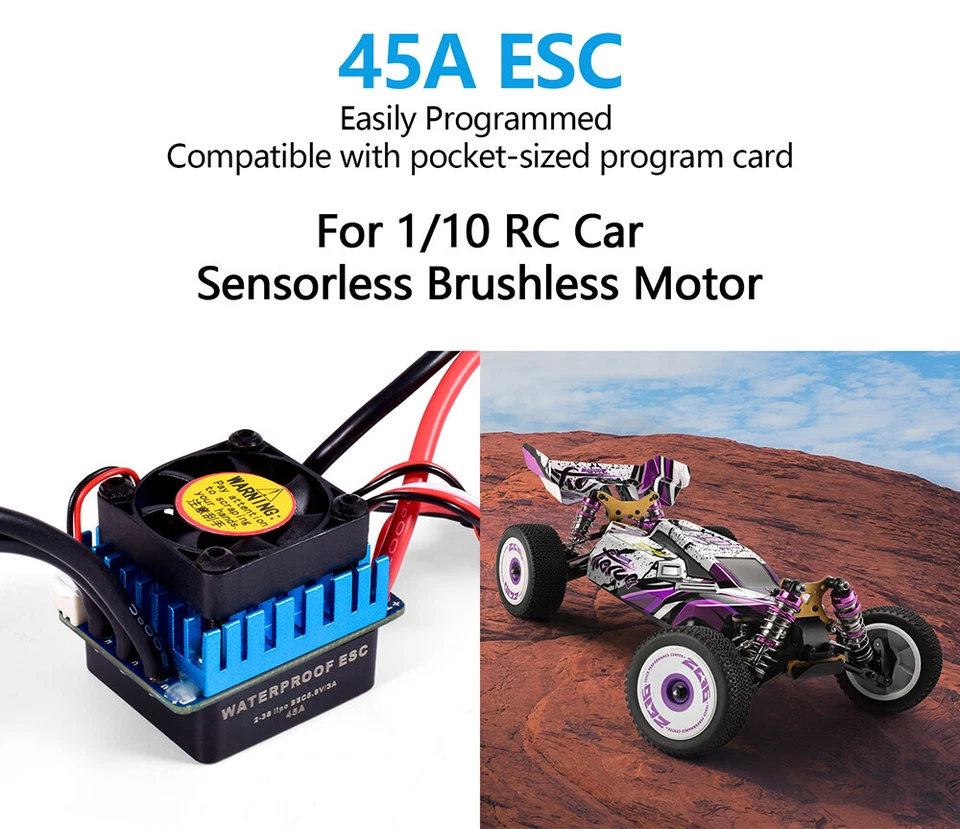 WLtoys 144010 124019 124016 1/12 45A Brushless ESC Origonal for RC Cars Parts - Image 4 of 4