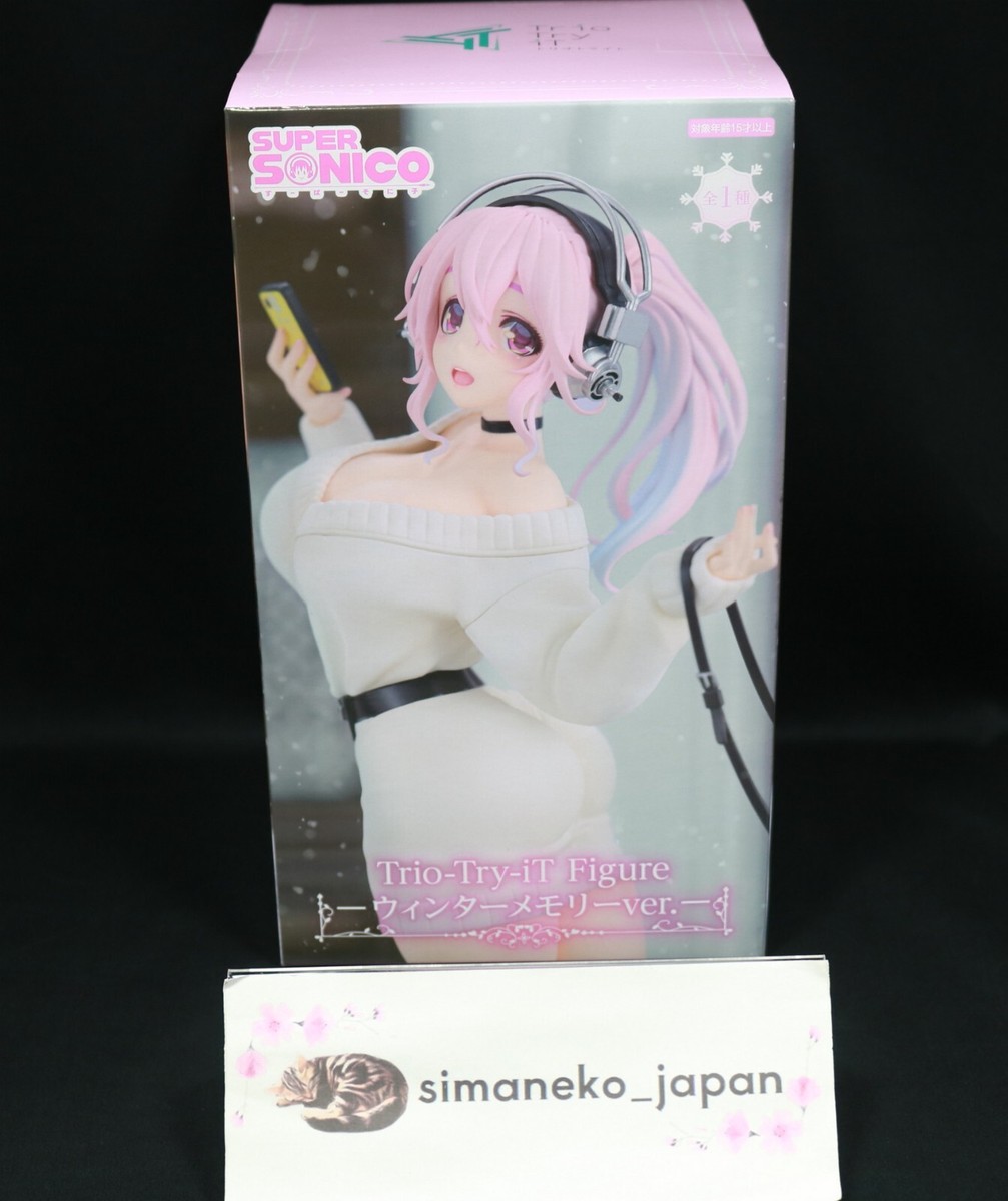 1DAY-SHIP-CARE Super Sonico Trio Try It Figure Winter Memory Ver