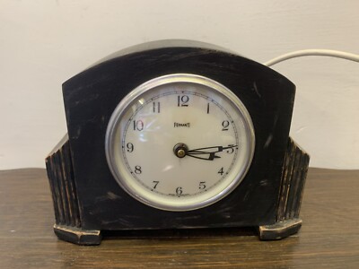 Vintage elektrische Kaminuhr Ferranti Art Deco Netz um 1920.
