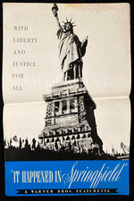 IT HAPPENED IN SPRINGFIELD Movie Pressbook 1945 MA Multicultural Democracy Plan