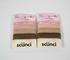 2 Scunci U Got This No Damage Hair Elastics PINK TAN BROWN 54666