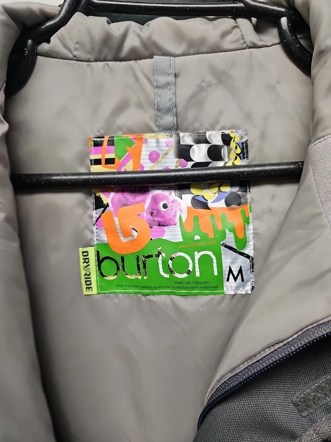 burton dry ride jet set winter snowboard ski nice jacket