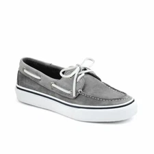 Sperry Top Sider Bahama 2 Vintage Washable Black Grey Leather Boat Shoes Mens
