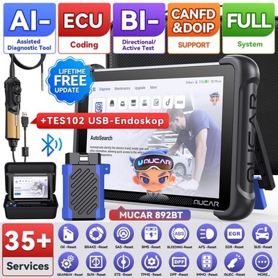 MUCAR 892BT OBD2 Diagnosegerät Auto Scanner Alle system 35 Reset +USB Endoskop
