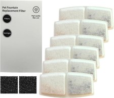 3.2L Cat Water Fountain Filters for Drinking 6  2 Sponges White