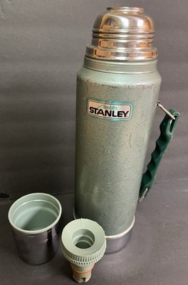 Vintage Stanley Aladdin Green Hammertone 1 Quart Thermos Bottle A-944DH USA