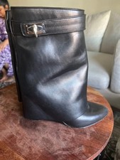 Givenchy Black Leather Ankle Bootie Side Zip ...