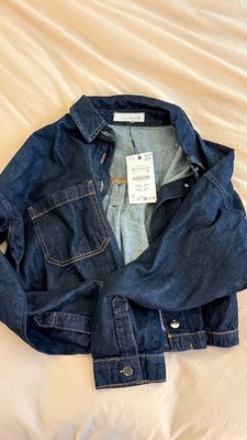 Zara Short Denim Shirt Button Up NWT Z1975 SHORT DENIM SHIRT XL