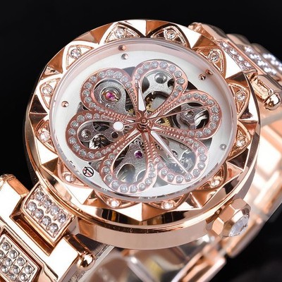 Forsining Mechanical Automatic Ladies Watches Top Brand Luxury Rhinestone Female
