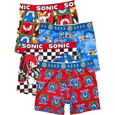 Sonic the Hedgehog Boys Boxer Brief Underwear, 4-Pack, Sizes XS-XL