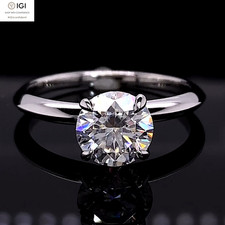 IGI 1.75Ct Round Cut F VS1 Lab Grown Diamond Engagement Ring Solid 950 Platinum