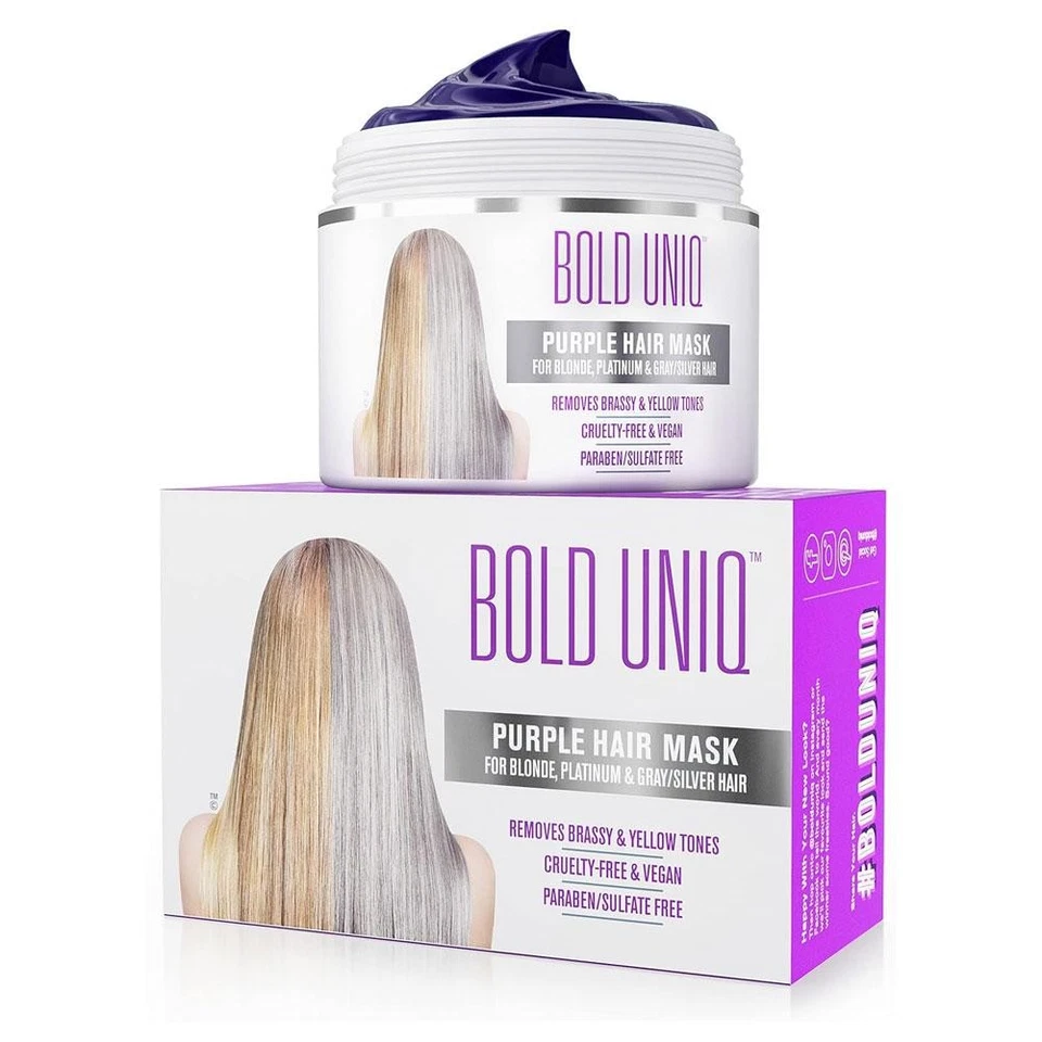☆1x Bold Unio Lila Haarmaske Für Blonde, Platin & Graue / Silberne Haare