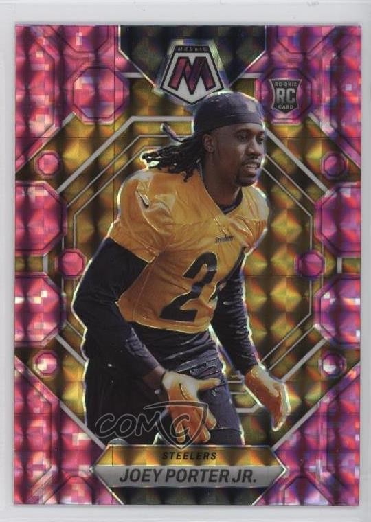 2023 Panini Mosaic Rookies Pink Camo Mosaic Prizm Joey Porter Jr #335 0jq7