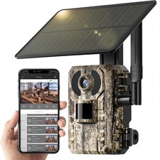 GMOX Trail Camera 4G LTE with Solar Powered 4K Live View Phone App Connect