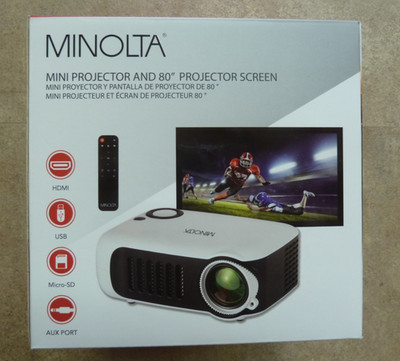 Minolta Mini Projector HD Model MN630 BRAND NEW SEALED in BOX