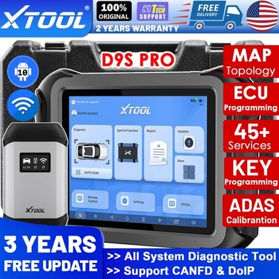 XTOOL D9S PRO WIFI Auto Diagnostic Scanner ECU Key Programming Tool 45+ Services