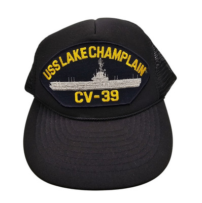 USS LAKE CHAMPLAIN CV-39 HAT USN NAVY SHIP ESSEX CLASS AIRCRAFT CARRIER