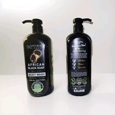 2x African Black Soap & Shea Butter Moisturizing & Nourishing Body Wash 32 fl oz