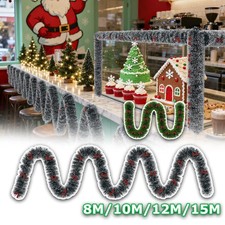 8/10/12/15m Girlande Weihnachten Weihnachtsgirlande Tannengirlande mit Schleifen