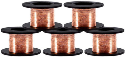 5Pcs Enameled Copper Wire Magnet Winding Wire 0.1Mm Thickness 12M Length for Con