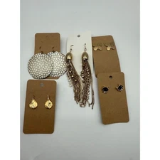 5 pairs of Assorted fashion earrings- includes all pairs as show