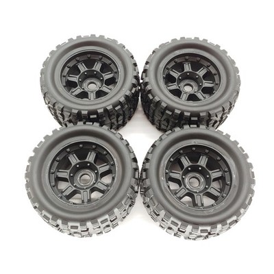 NEW Team Corally Kagama 4 XL Monster Truck Tires & 17mm Hex Wheels fits Maxx