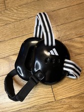 Adidas Response Wrestling Ear Guard Headgear w/ Chin Strap Black Adult Gear
