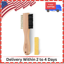 2-Piece Suede Brush and Suede Eraser, Suede Cleaner Kit, Suede Brush for Shoes E
