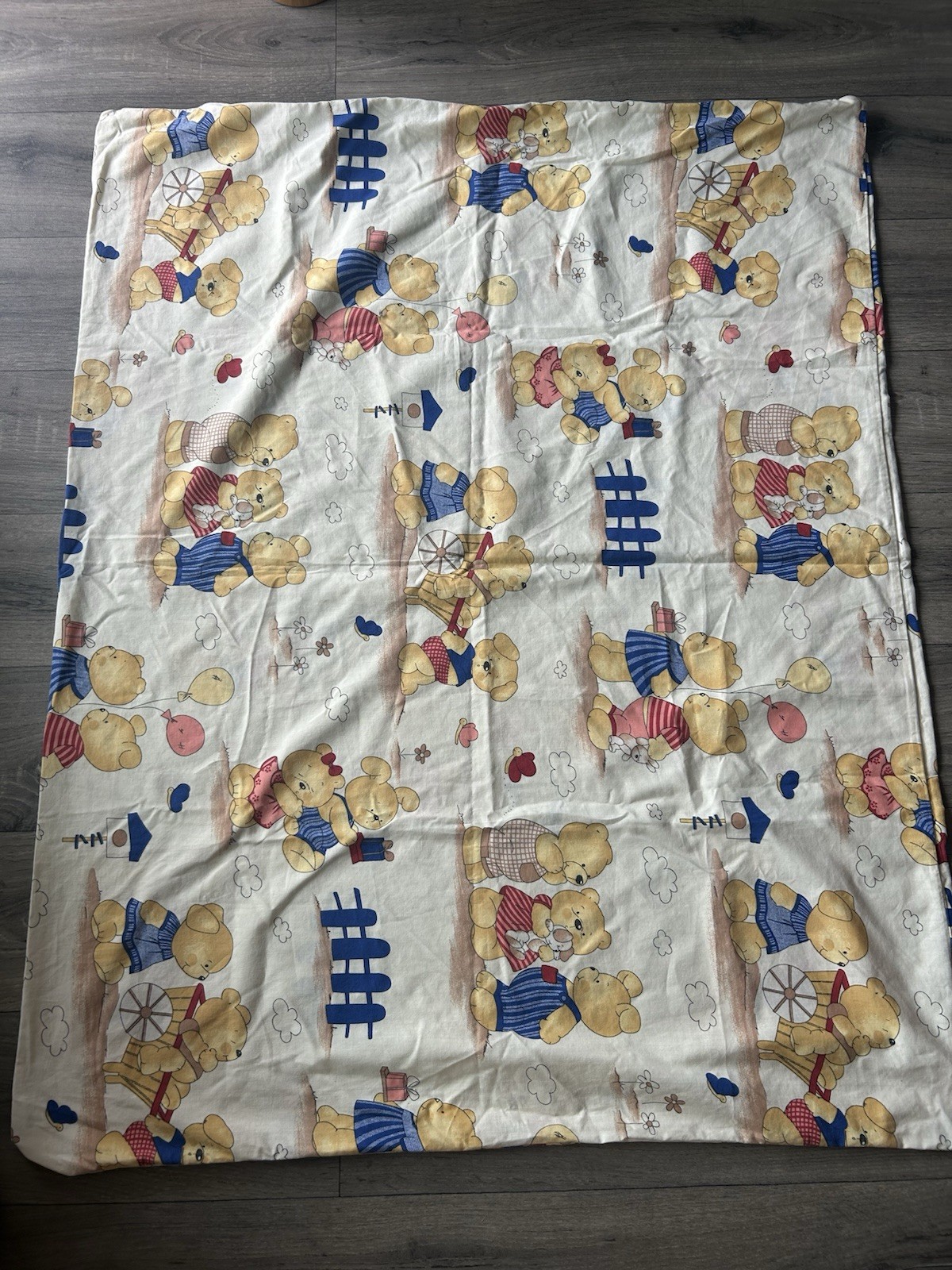 Copripiumino lettino cotone orsacchiotto vintage biancheria da letto asilo
