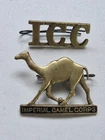 1 IMPERIAL CAMEL CORPS WW1 ARMY MILITARY CAP BADGE+ 1 SHOULDER BADGE BOTH GC