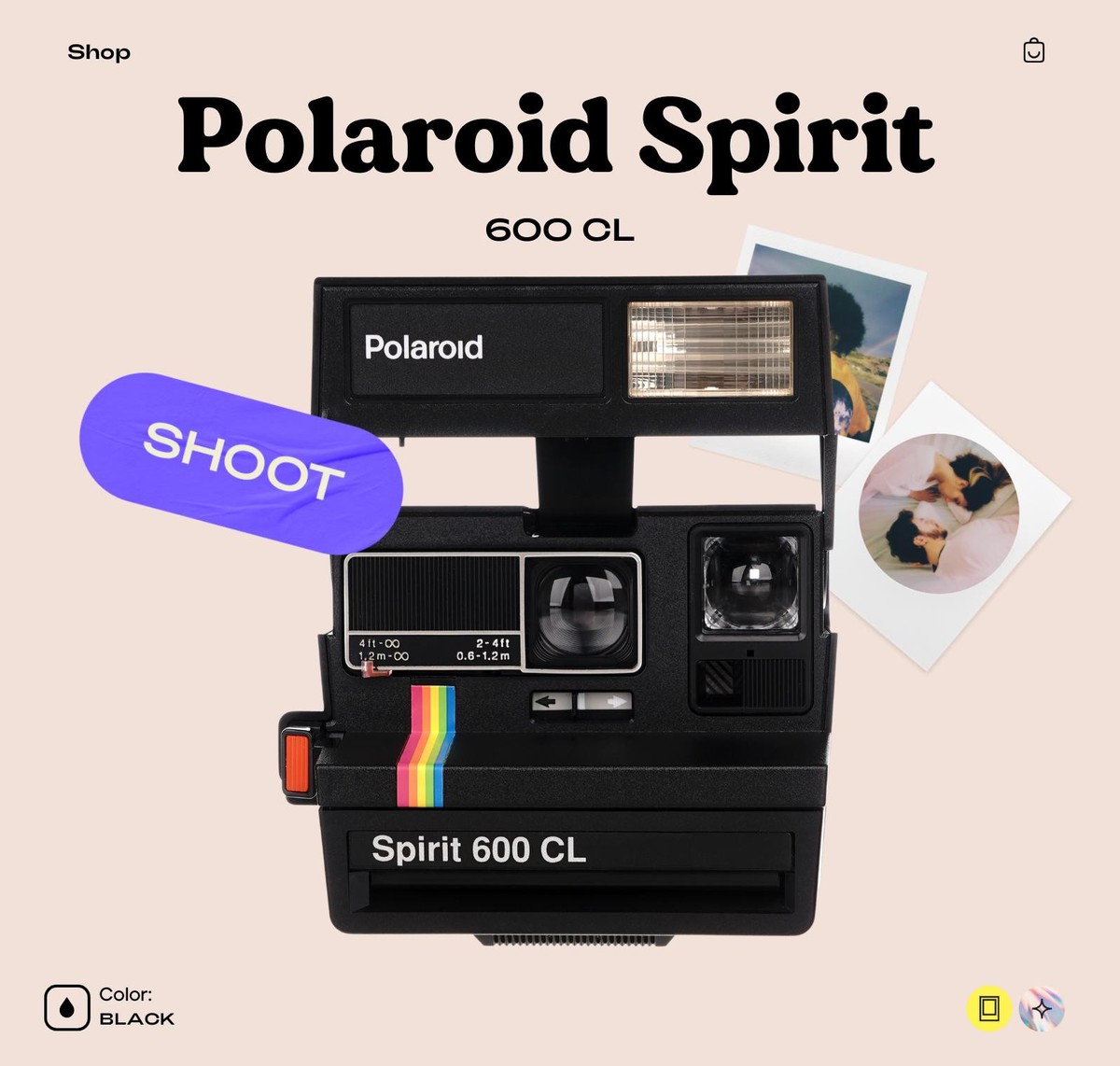 Vintage Polaroid 600 CL Spirit Instant Film Camera | 90s