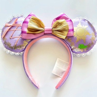 Disney Parks Princess Tangled Rapunzel Pascal Minnie Ear Bow Headband Gifts