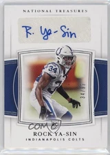 2019 Panini National Treasures Signatures /99 Rock Ya-Sin #127 Rookie Auto RC