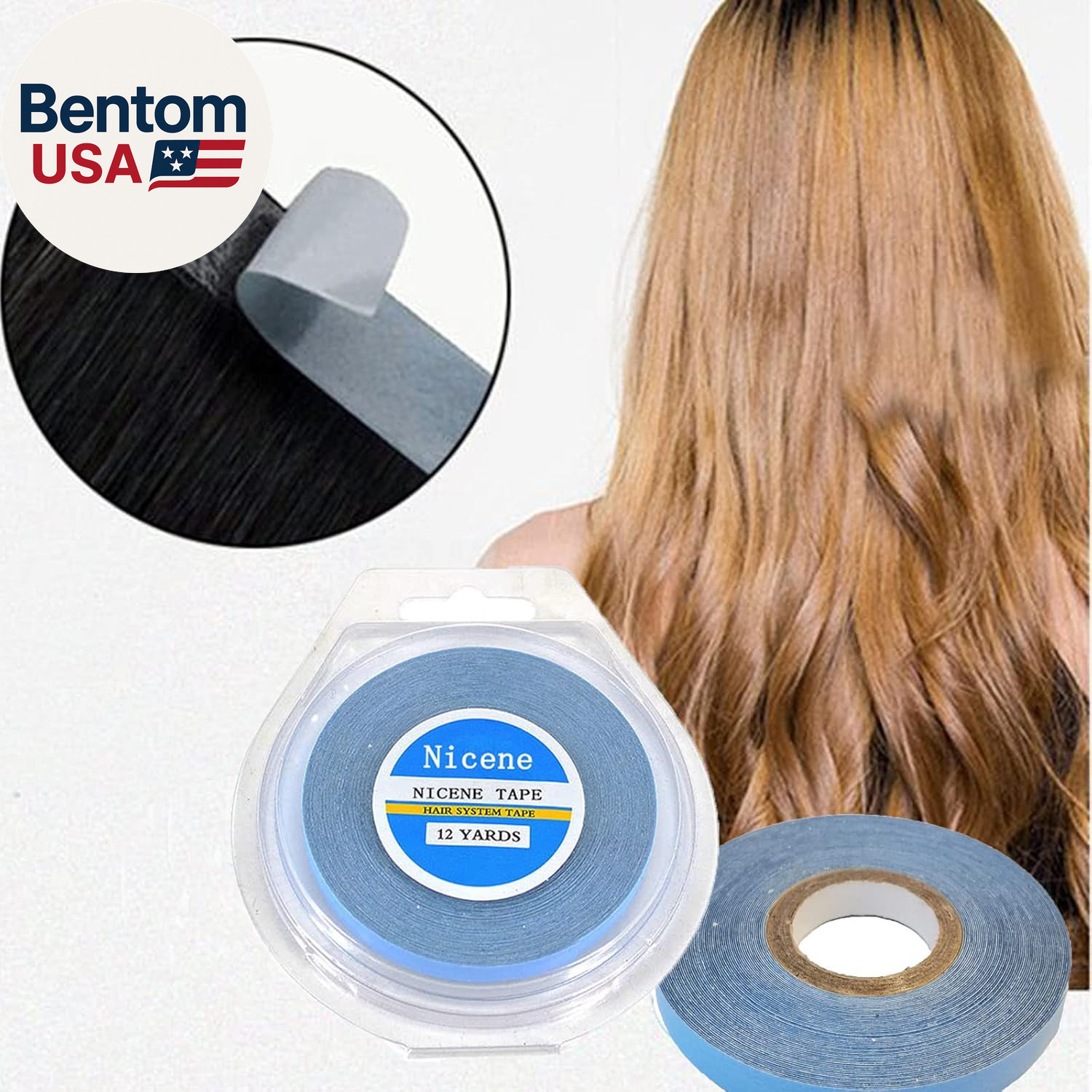 Hair System Tape Roll Lace Front Support Tape for Wigs,Toupee, Hair Pieces and H