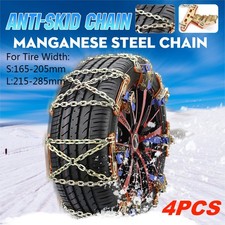 4pc Anti Skid Chains For Automobiles Snow Mud Wheel Tyre Car Suv Tire Cable Ties