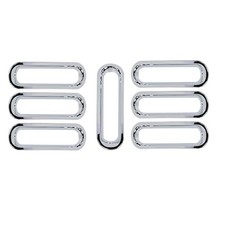 JK Grill Inserts Front Grille Mesh no Mesh Cover Guard for Jeep Wrangler Chrome