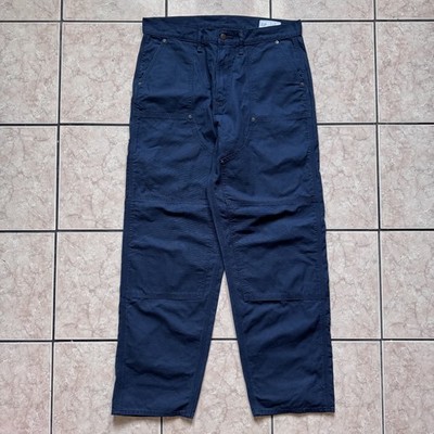 Gap Carpenter Pants Men's 33 x 32 Navy Canvas Double Knee Workwear Baggy Wide