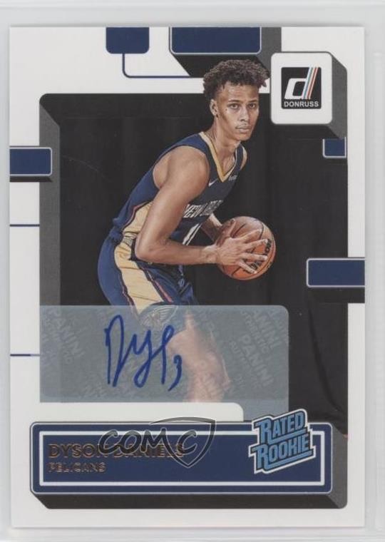 2022-23 Panini Donruss Rated Signatures Dyson Daniels #208 Rookie Auto RC