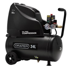 Draper 24L 230V Oil-Free Direct Drive Air Compressor 1.1kW/1.5hp Portable 24978