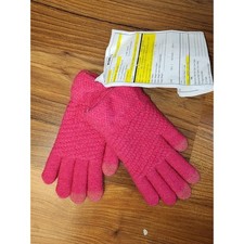 Womens Gloves Pink Fleece Warm Winter Can Use Fingerprints 5001