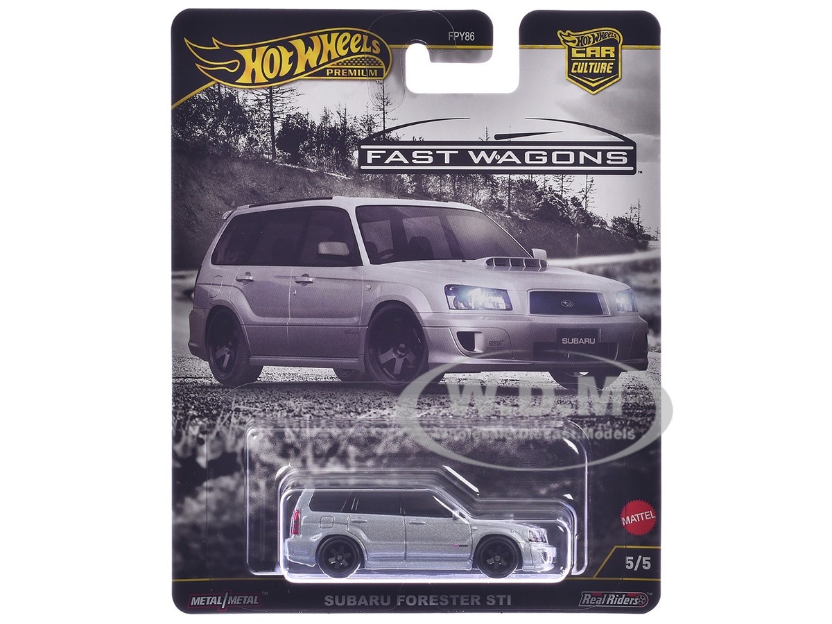 SUBARU FORESTER STI SILVER DIECAST MODEL CAR BY HOT WHEELS JBK87