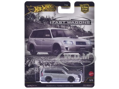SUBARU FORESTER STI SILVER DIECAST MODEL CAR BY HOT WHEELS JBK87