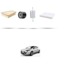 Hoffcar Wartungsset - 4 Filter FüR Renault Megane III 1.6 16V 74Kw Ab 2008