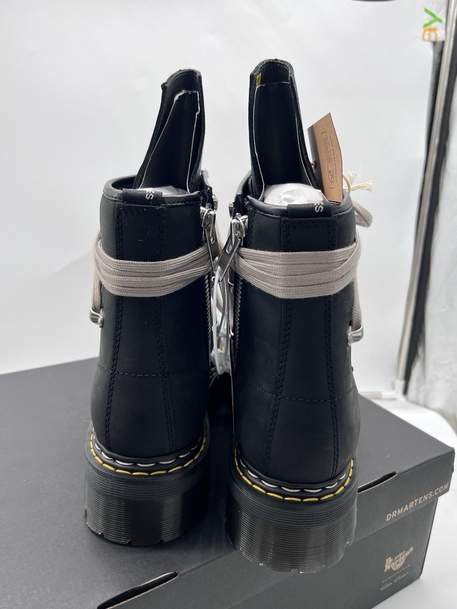 Rick Owens Dr Martens DRKSHDW 1460 Quad Sole Megalace Boot Black 6